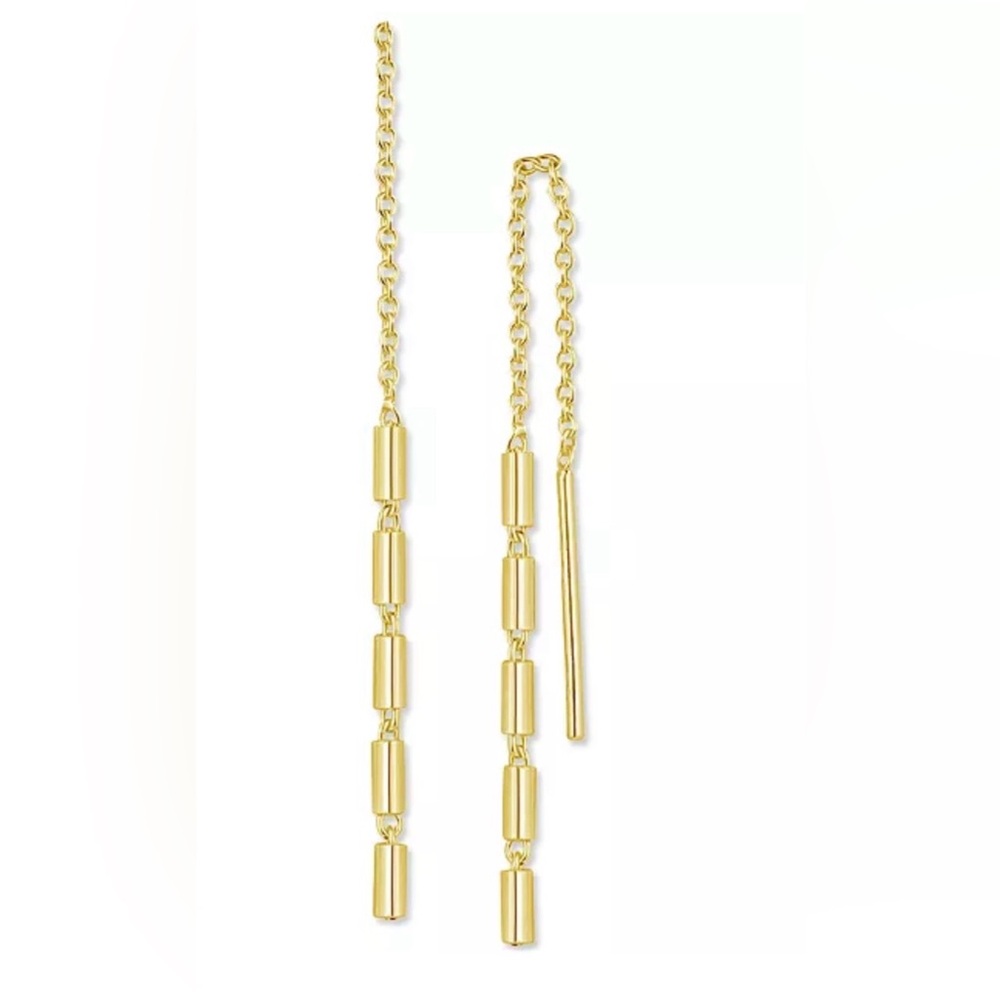 Giani Bernini 18k Gold Over Sterling Silver Polished Cylinder Threader Earrings